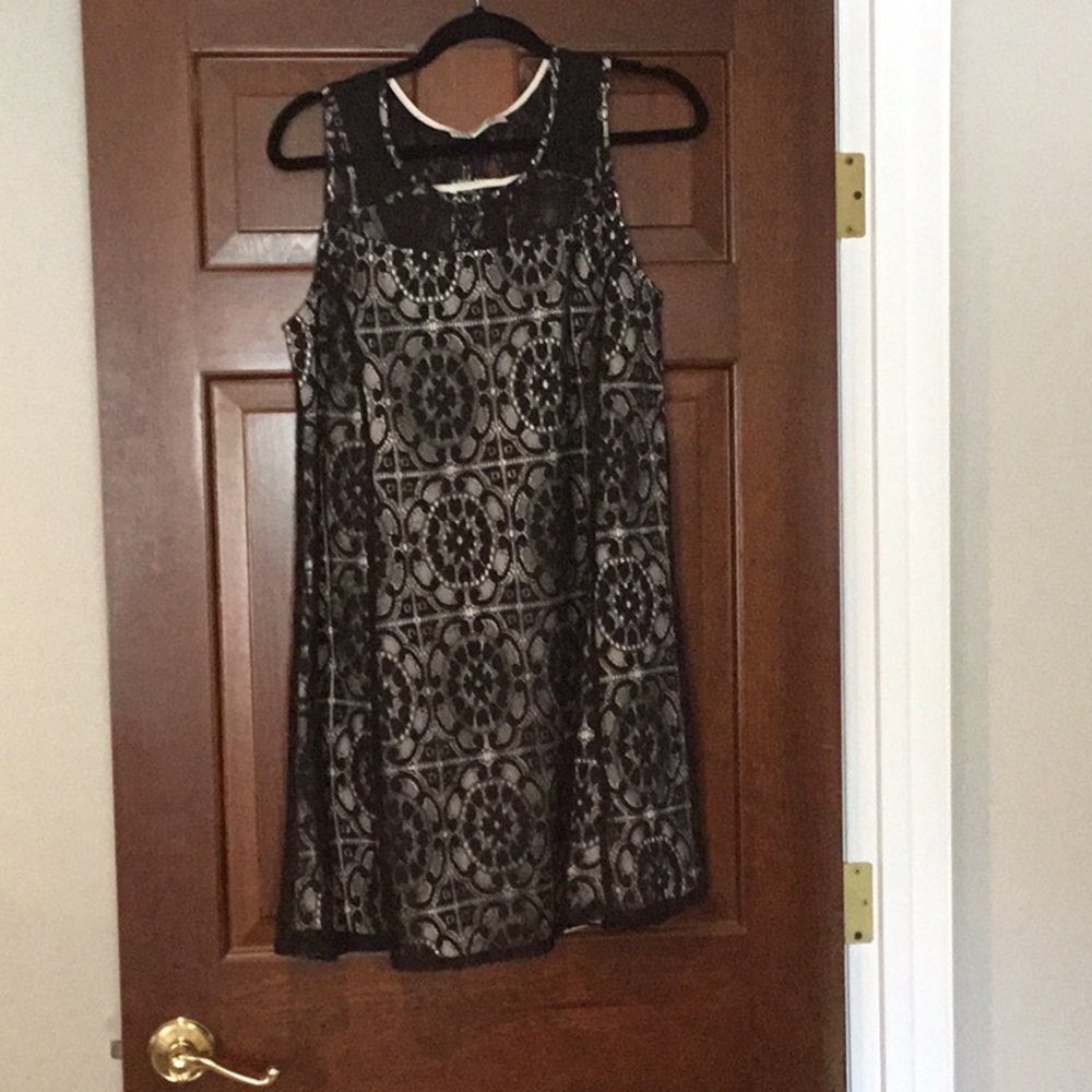 Black Lace A-Line Tank Dress. NWT. Size S/M.